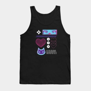 Y2K manga girl kitty Tank Top